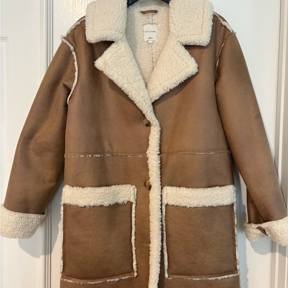 Gentle Fawn Tan and Cream Teddy Jacket